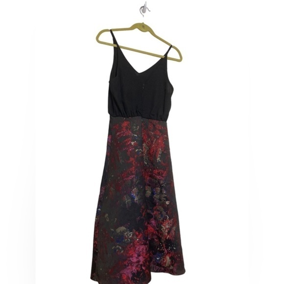 Asos AX Paris Black Printed 2 In 1 Dress Tank-Top A-line Skirt Bottom Size Small - Picture 6 of 11